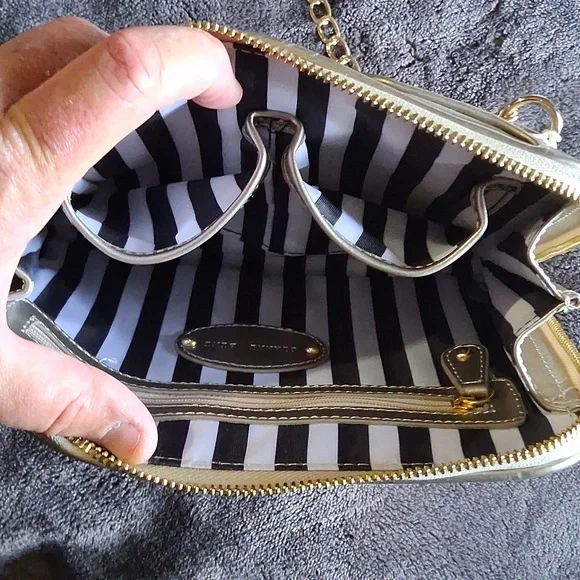 Giani Binni Metallic Gold Chain Crossbody Bag with Front Pocket NWT - Picture 5 of 9